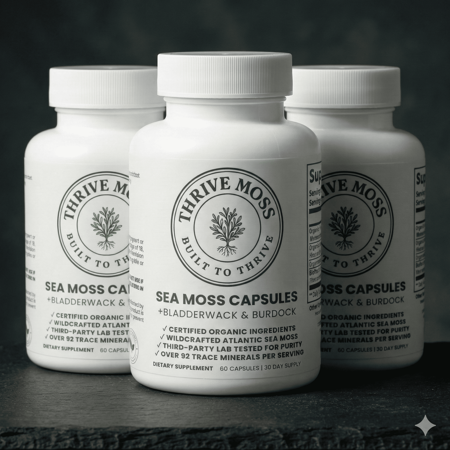 Thrive Moss™ Core - Organic Sea Moss Capsules for Men | Energy, Recovery & Vitality