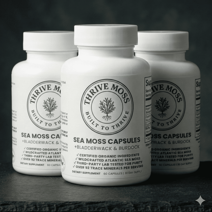 Thrive Moss™ Core - Organic Sea Moss Capsules for Men | Energy, Recovery & Vitality
