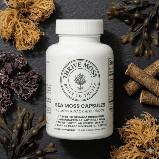 Thrive Moss™ Core - Organic Sea Moss Capsules for Men | Energy, Recovery & Vitality