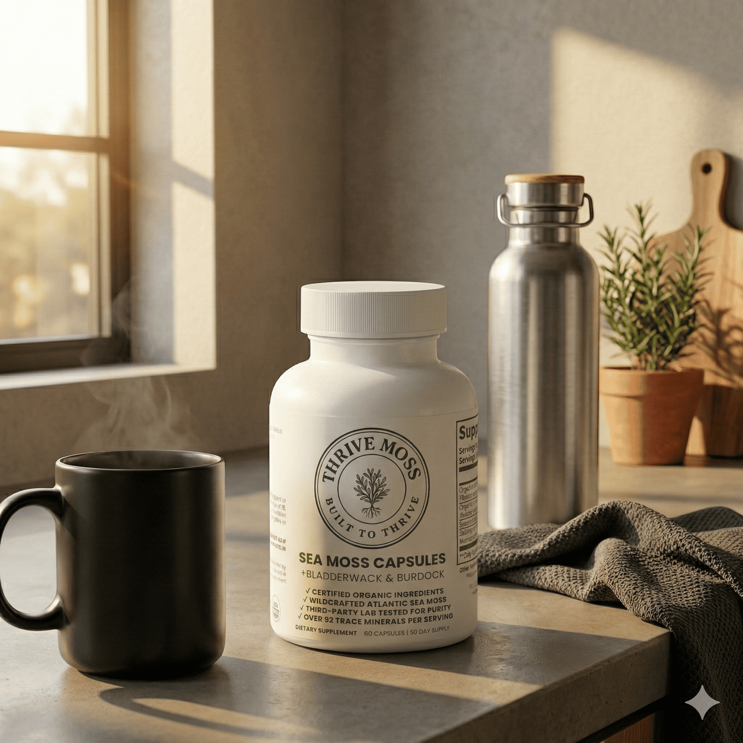 Thrive Moss™ Core - Organic Sea Moss Capsules for Men | Energy, Recovery & Vitality