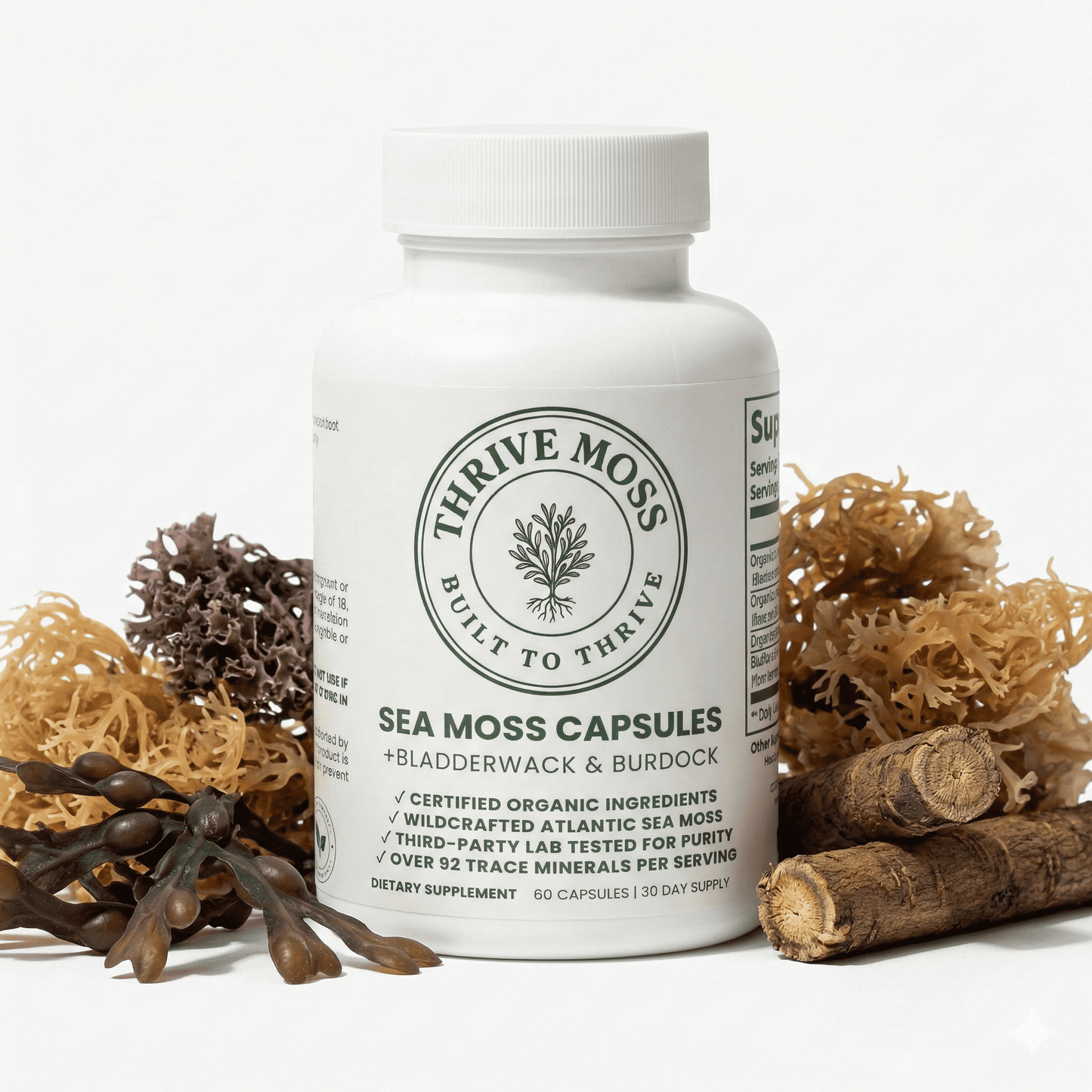 Thrive Moss sea moss capsules with natural ingredients