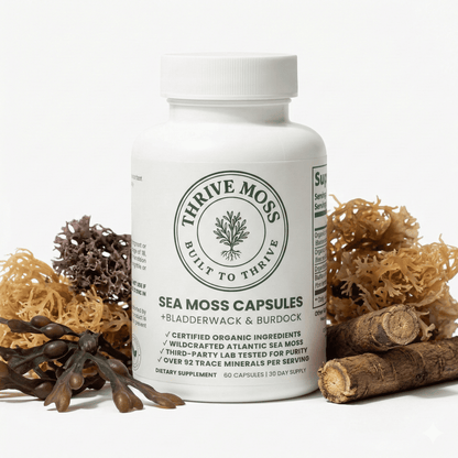 Thrive Moss sea moss capsules with natural ingredients